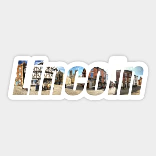 Lincoln City Castle Square Text Sticker